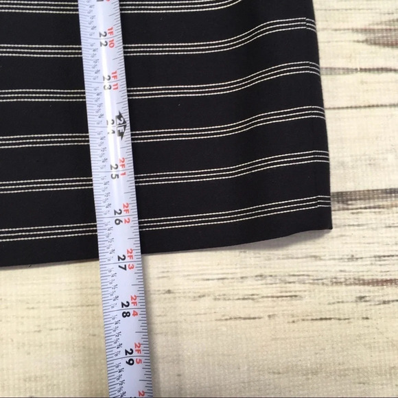 Escada Skirt Pencil Straight Blue White Stripe Layers Wool 40 Size Medium - Picture 9 of 13